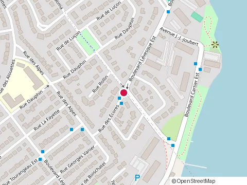 Location of Construction Projet X at 400 des Écores, Laval