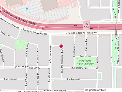 Location of Construction Remi Jacques Inc. at 732 Rue Monseigneur-Forget, Saint-Jean-sur-Richelieu