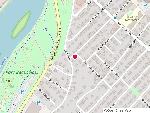 Location of Construction Réno-Logis Bsl at 325 St-Laurent Ouest, Rimouski