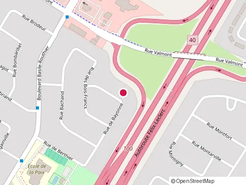 Location of Construction Renoplex at 887 Rue de Bayonne, Repentigny