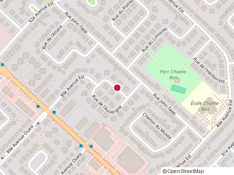 Location of Construction Rkf Inc. at 43 Rue de l'Auvergne, Blainville