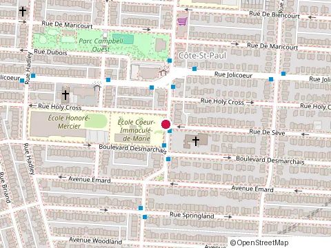 Location of Construction Véo Inc. at 1655 Rue de Sève, Montréal