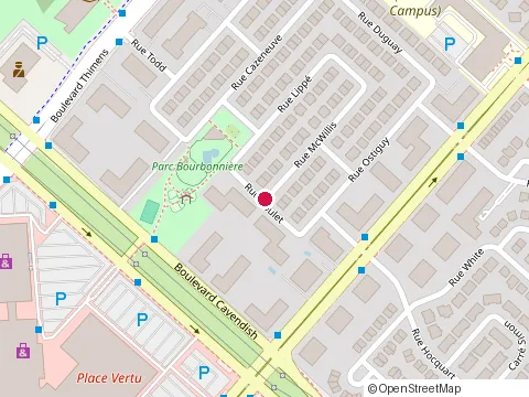 Location of Construction Versa at 1100 Goulet Rue, Saint-Laurent