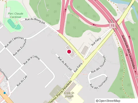 Location of Constructions Geranstruction at 1340 Rue du Bourg-Joli, Sainte-Adèle