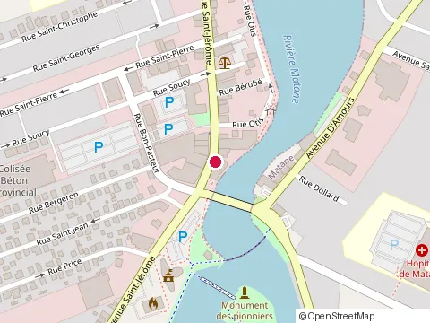 Location of Constructions Lebreux at 166 Rue Lucien-Bellemare, Matane
