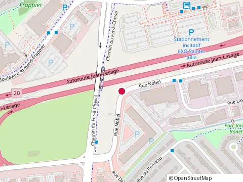 Location of Constructions Rocart at 1999 Rue Nobel, Sainte-Julie