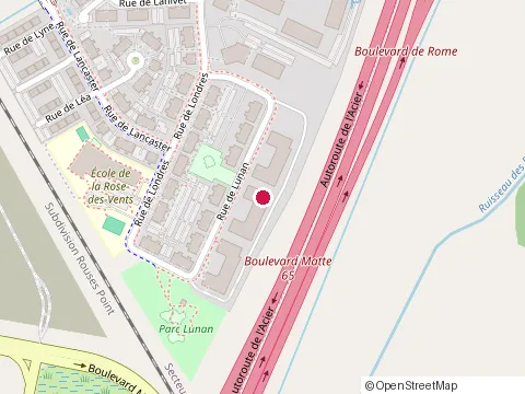 Location of Copropriété 7290-7300 de Lunan at 7290 Rue de Lunan, Brossard