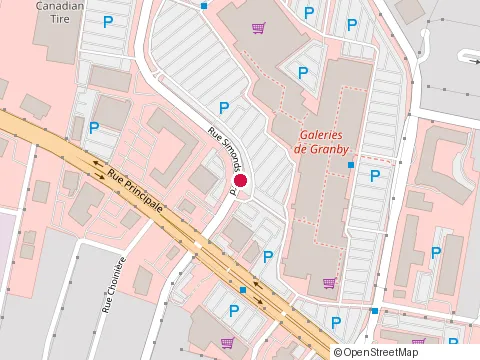 Location of Cora at 15 Rue Simonds S, Granby
