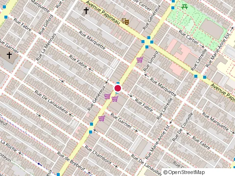 Location of Cosy Montreal at 1483 Avenue du Mont-Royal E, Montréal