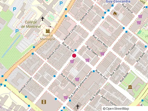 Location of Cosy Montreal at 2164 boulevard de Maisonneuve E, Montréal