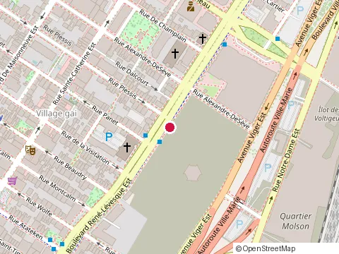 Location of Cpe Studio 0-5 at 1400 boulevard René-Lévesque E, Montréal