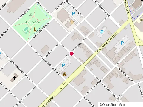 Location of Crabtree Pizzéria Joliette at 80 Rue Lajoie N, Joliette