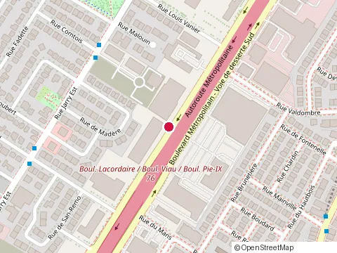 Location of d-Lounge at 5905 Boulevard Métropolitain E, Montréal