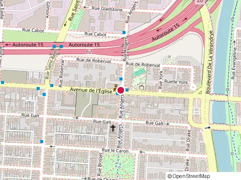 Location of Da Garage at 1566 avenue de l'Eglise, Montréal