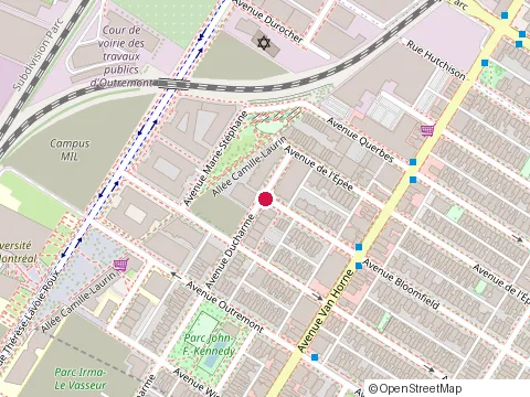 Location of Damas at 1209 avenue Van Horne, Outremont
