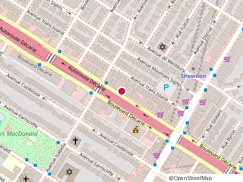 Emplacement de Daniel Cohen au 402-5253 Decarie Boul, Montréal