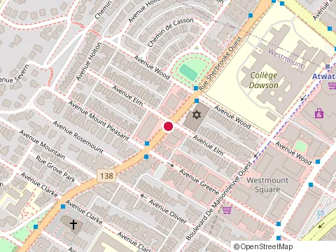 Location of Daniel E Borsuk Md, Frcsc, Facs at 4131 Rue Sherbrooke O, Westmount