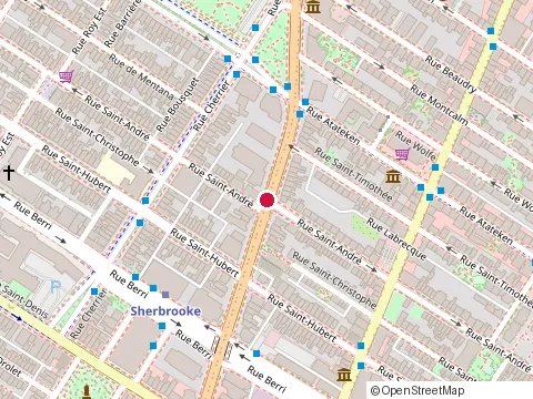 Emplacement de Daniel Perreault au 2088 Rue Saint-Andre, Montréal