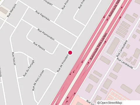 Location of Danro Peinture Enr at 651  Rue de Providence, Repentigny