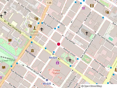 Location of David Joanisse at 600 boulevard de Maisonneuve Ouest, Montréal