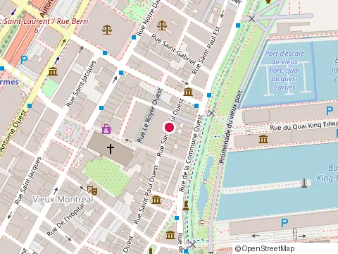 Location of David Pierre at 83 Saint-Paul St W, Montréal