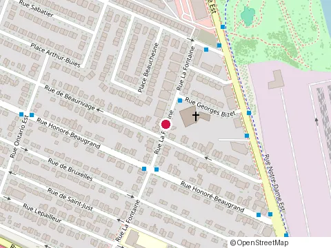 Location of Dc Construction at 8000 Rue la Fontaine, Montréal