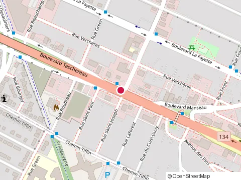 Location of Dcdrums at 1575 boulevard Taschereau, Longueuil