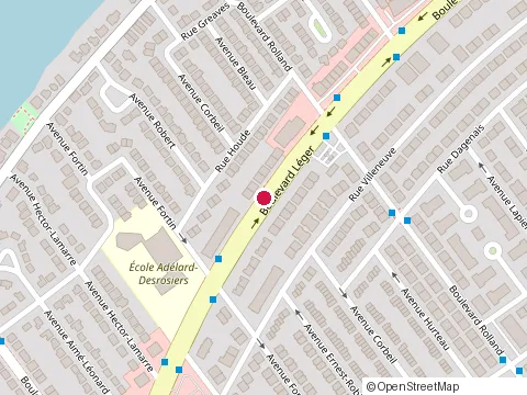 Location of de Vellis Auto Stop at 6165 boulevard Léger, Montréal