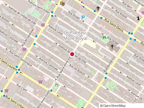 Location of Dejong Clinic at 4464 avenue de l'Hôtel-de-Ville, Montréal