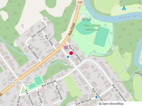 Location of Délices du Nord at 885 Rue Child, Coaticook