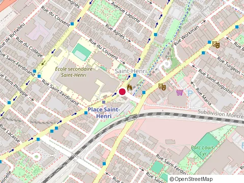 Location of Département Légal Daigneault-Roussos at 540 Place Saint-Henri, Montréal
