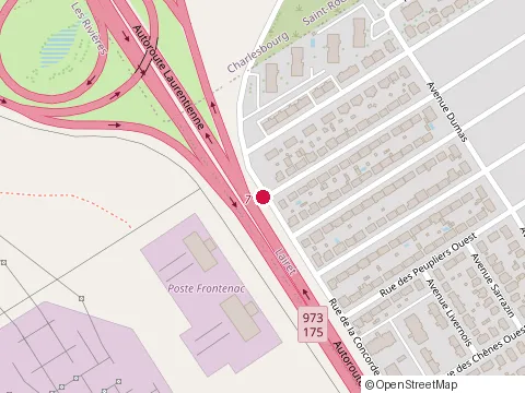 Location of Derek School at 321 Rue de la Colombière O, Québec
