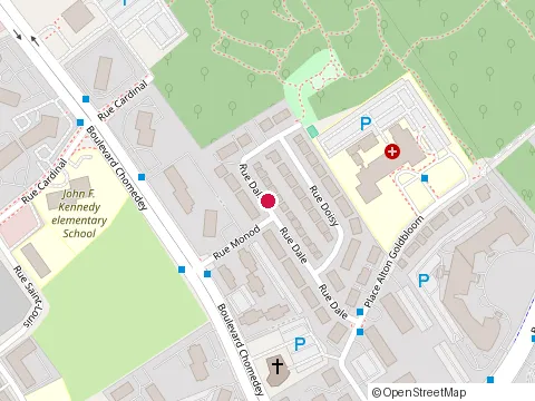 Location of Derma Univers at Rue Dale, Laval