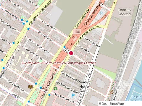 Location of Dermamode at 1001 Rue Saint-Antoine O Suite 110, Montréal