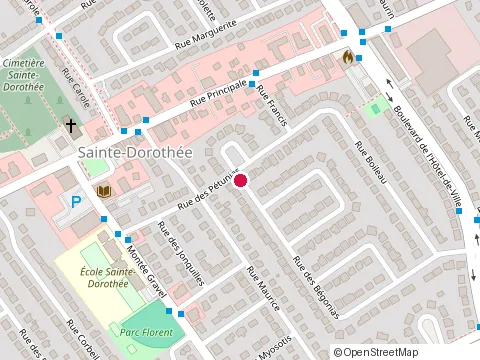 Location of Deux Par Deux Macarons at 568 Rue des Bégonias, Laval