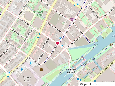 Location of Dewside Construction at 1810 Rue William, Montréal