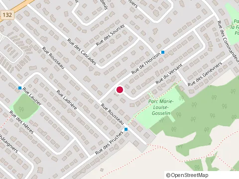 Location of Diane Meunier at 734 Rue du Versant, Rimouski