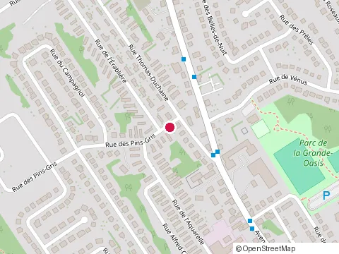 Location of Distinction Beaute at 2107, Rue Thomas-Duchaine, Québec