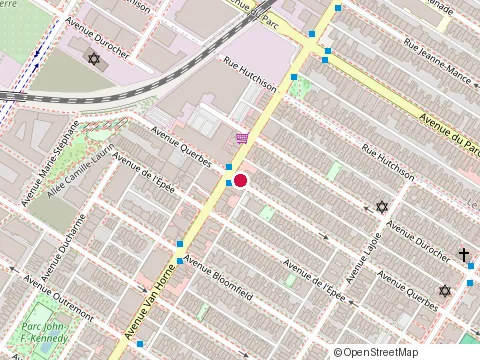 Location of Distribution Thinkore at avenue Querbes, Montréal