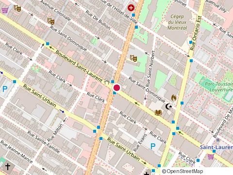 Location of Divas & Divos at 2110 boulevard Saint-Laurent, Montréal
