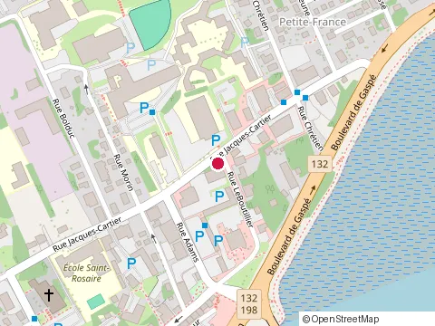 Location of Dixie Lee Take-Out at 84 Rue Jacques Cartier, Gaspé