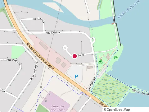 Location of Donald Naud at 24 Rue Julie, Victoriaville