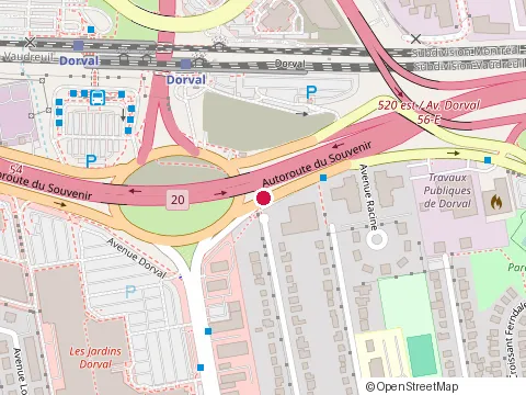 Location of Dorval Psychological Services at 795 avenue Carson, Dorval