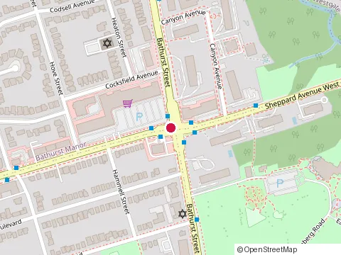 Location of Metro at 600 Sheppard Ave W, North York