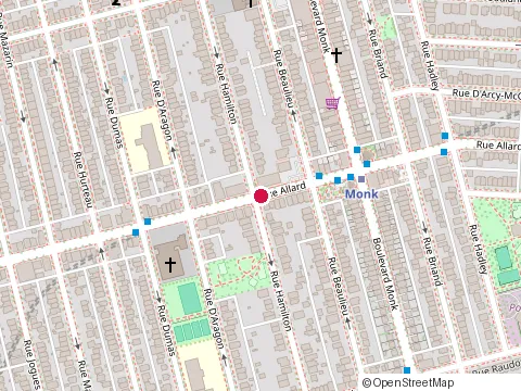 Location of Dr. Nguyen Luong at 2529 Rue Allard, Montréal