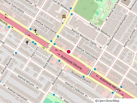 Location of Dr. Roy Raviv at 5625 boulevard Décarie, Montréal