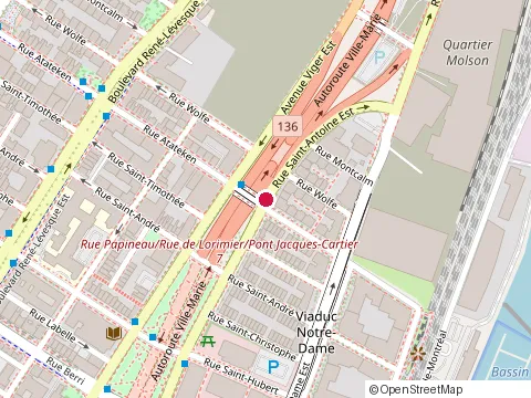 Location of Dr. Yalon Dolev - Facial Plastics at 1001 Rue Saint-Antoine O, Montréal