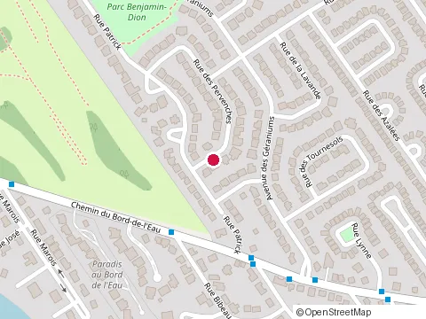 Location of Drouin Construction Inc at 1038 des Pervenches Rue, Laval
