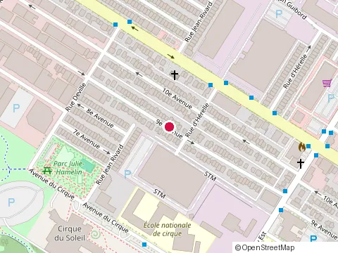 Location of Dt Maçonnerie Inc. at 8390 9E Avenue, Montréal