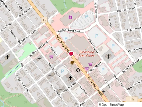 Location of Metro at 225 Broadway St, Tillsonburg